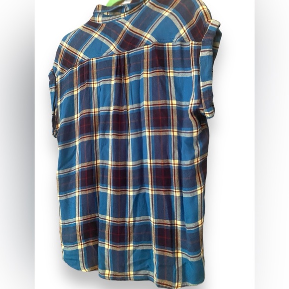 RAILS Brit Royal/Santorini Short Sleeve Plaid Shirt - Picture 7 of 9